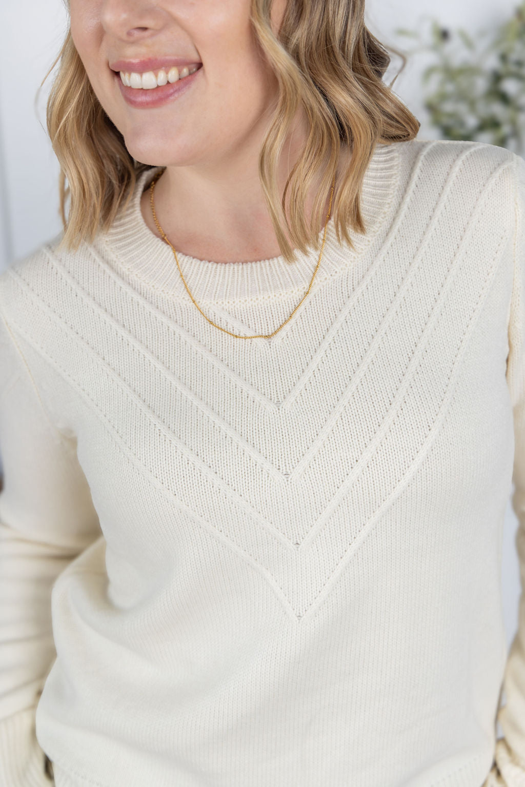 WAREHOUSE Evelyn Sweater - Ivory