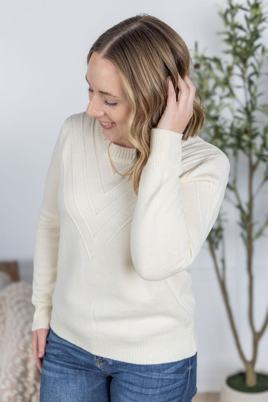WAREHOUSE Evelyn Sweater - Ivory
