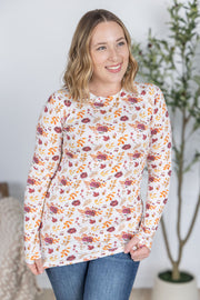 WAREHOUSE Blair Long Sleeve Top - Autumn Floral