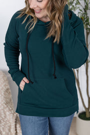 WAREHOUSE Kacey Ribbed Hoodie - Deep Teal
