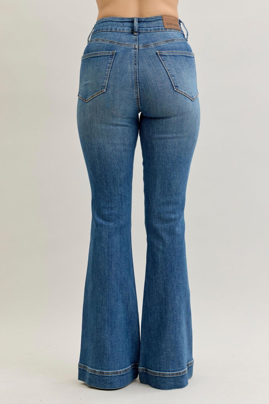 Double Button Flare Tummy Control