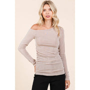 One Shoulder Long Sleeve Top