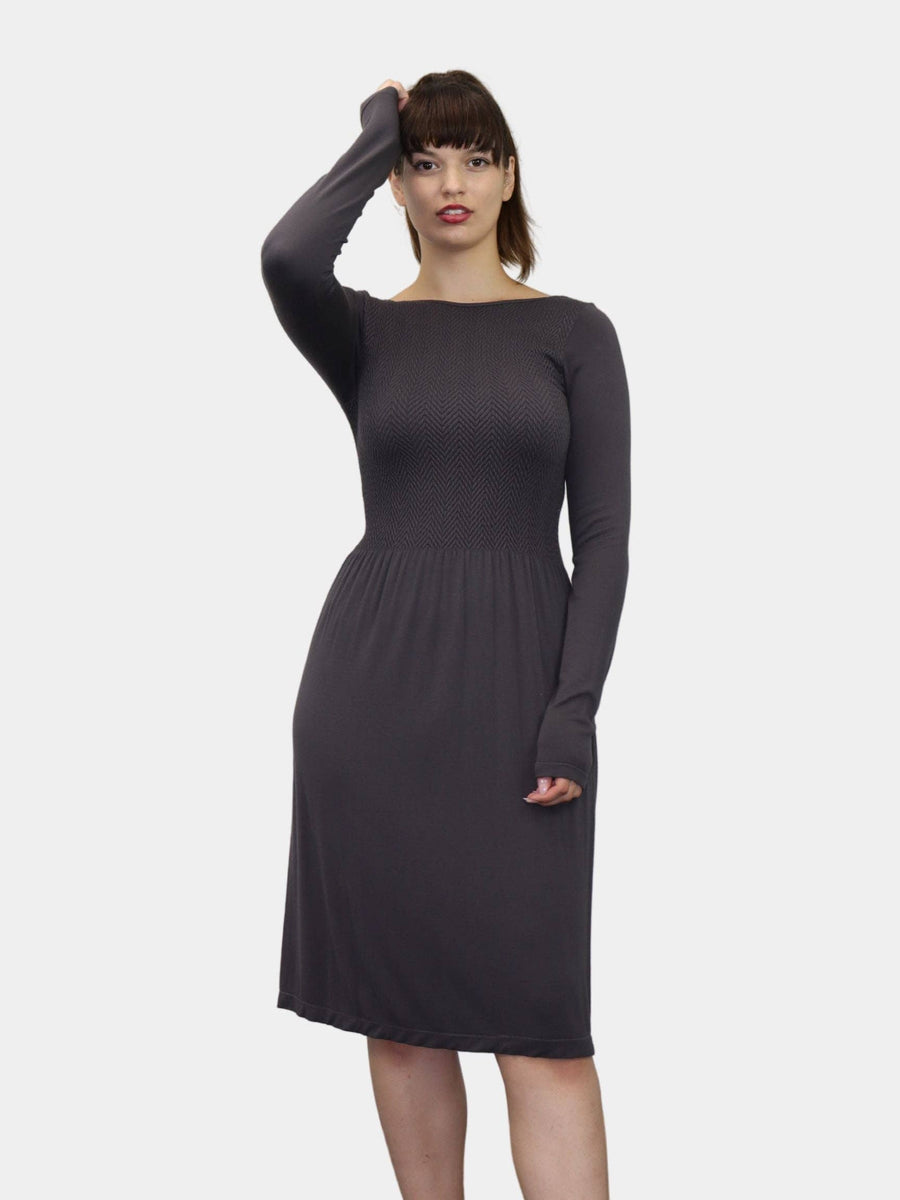 Knee Length Long Sleeve Dress