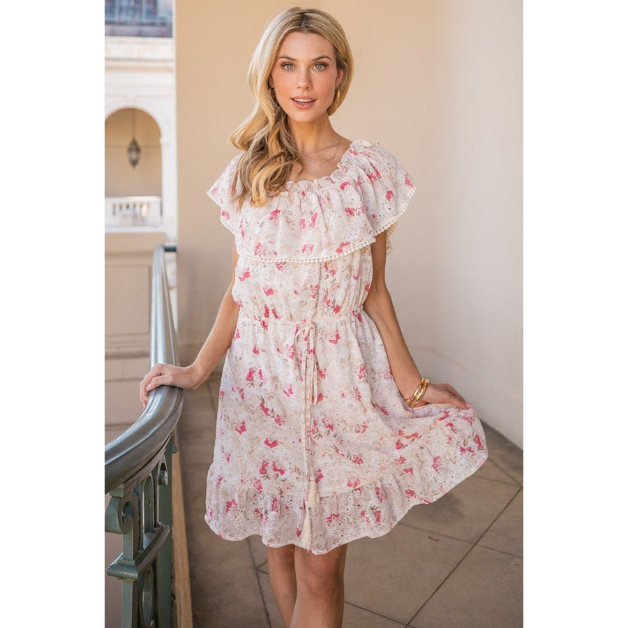 Off the Shoulder Floral- Blush