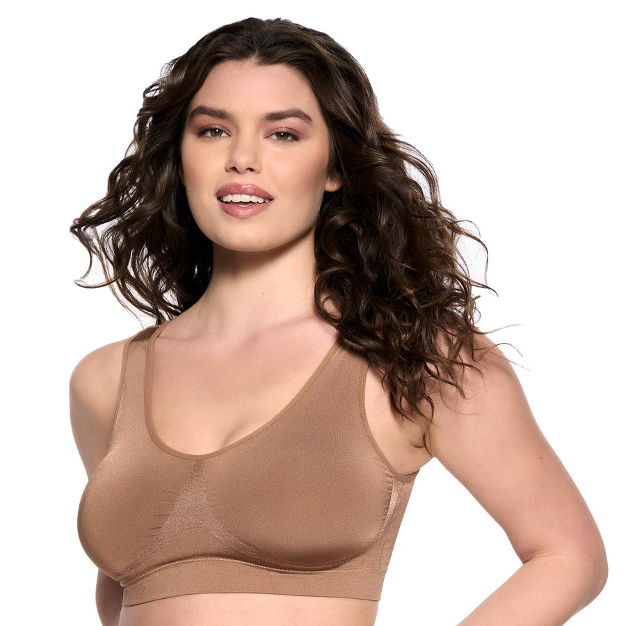 Body Smooth Seamless Wireless Bralette - Hazelnut