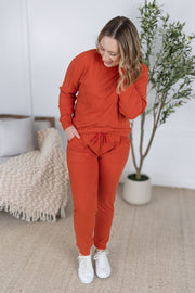 WAREHOUSE Corrine Joggers - Pumpkin FINAL SALE
