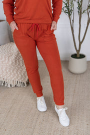 WAREHOUSE Corrine Joggers - Pumpkin FINAL SALE