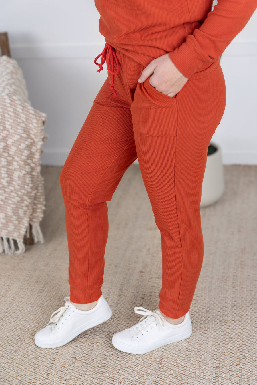 WAREHOUSE Corrine Joggers - Pumpkin FINAL SALE