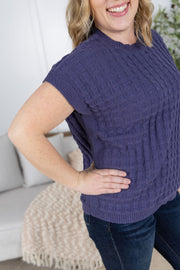 WAREHOUSE Kelly Knitted Top - Slate Purple