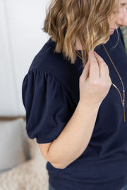 WAREHOUSE Katie Cozy Top - Navy