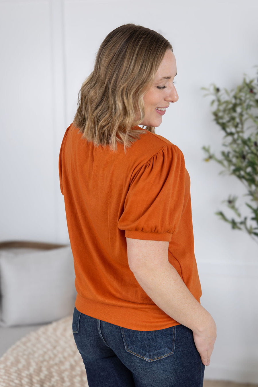 WAREHOUSE Katie Cozy Top - Pumpkin