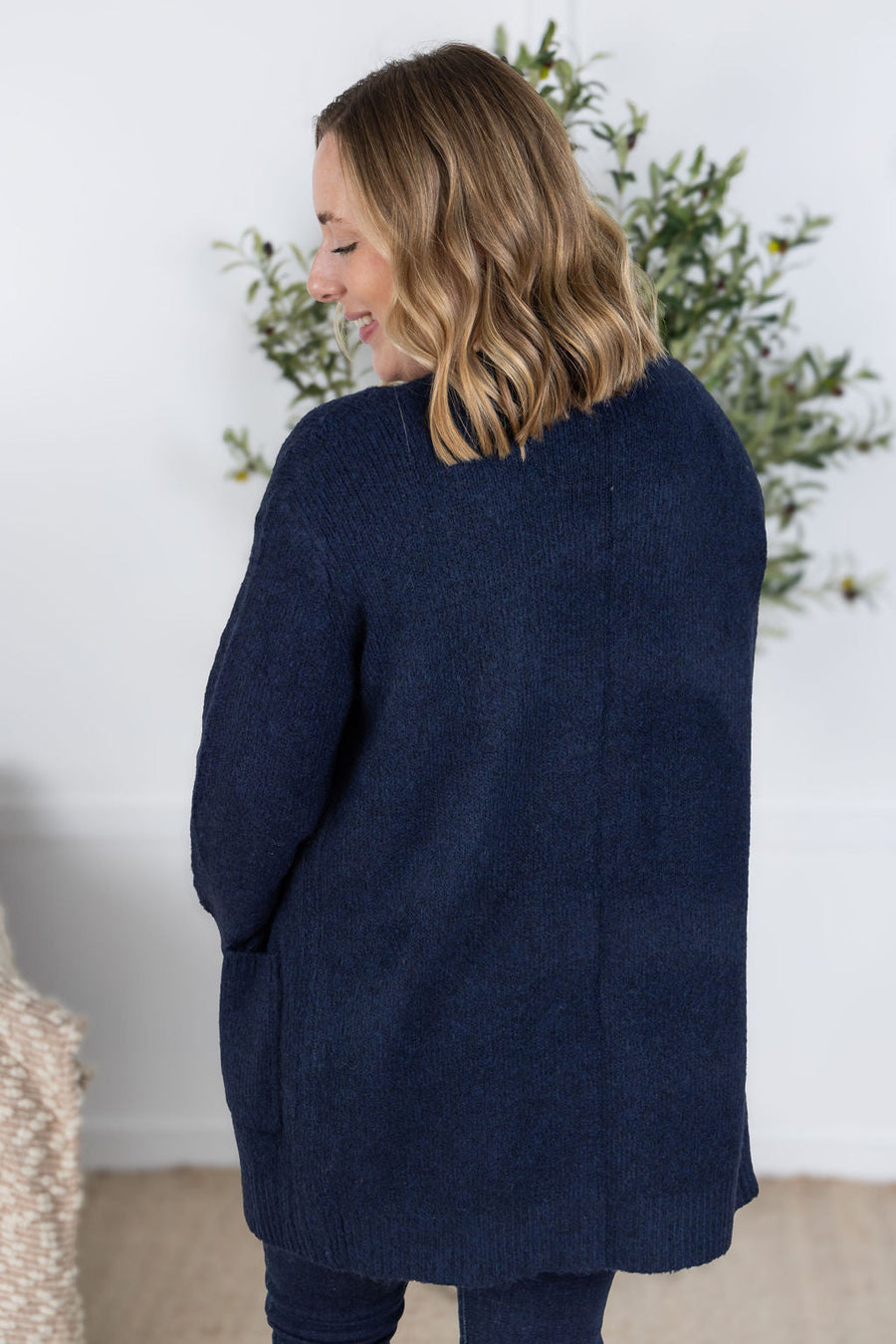 WAREHOUSE Madison Cozy Cardigan - Navy