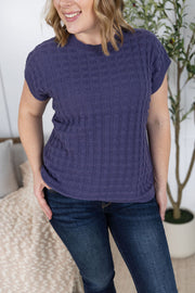 WAREHOUSE Kelly Knitted Top - Slate Purple
