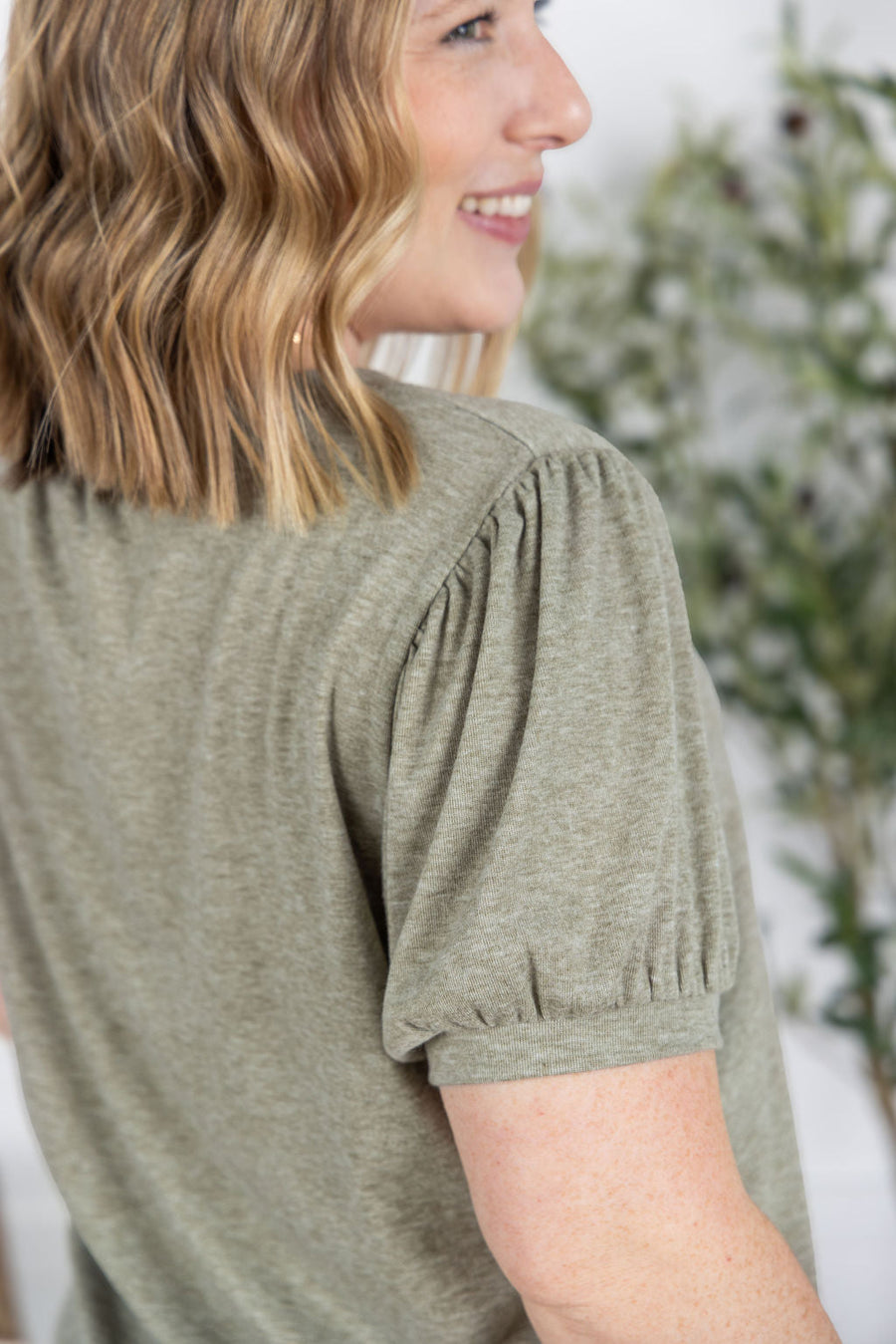 WAREHOUSE Katie Cozy Top - Sage