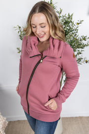 WAREHOUSE Quinn ZipUp Cowl - Mulberry