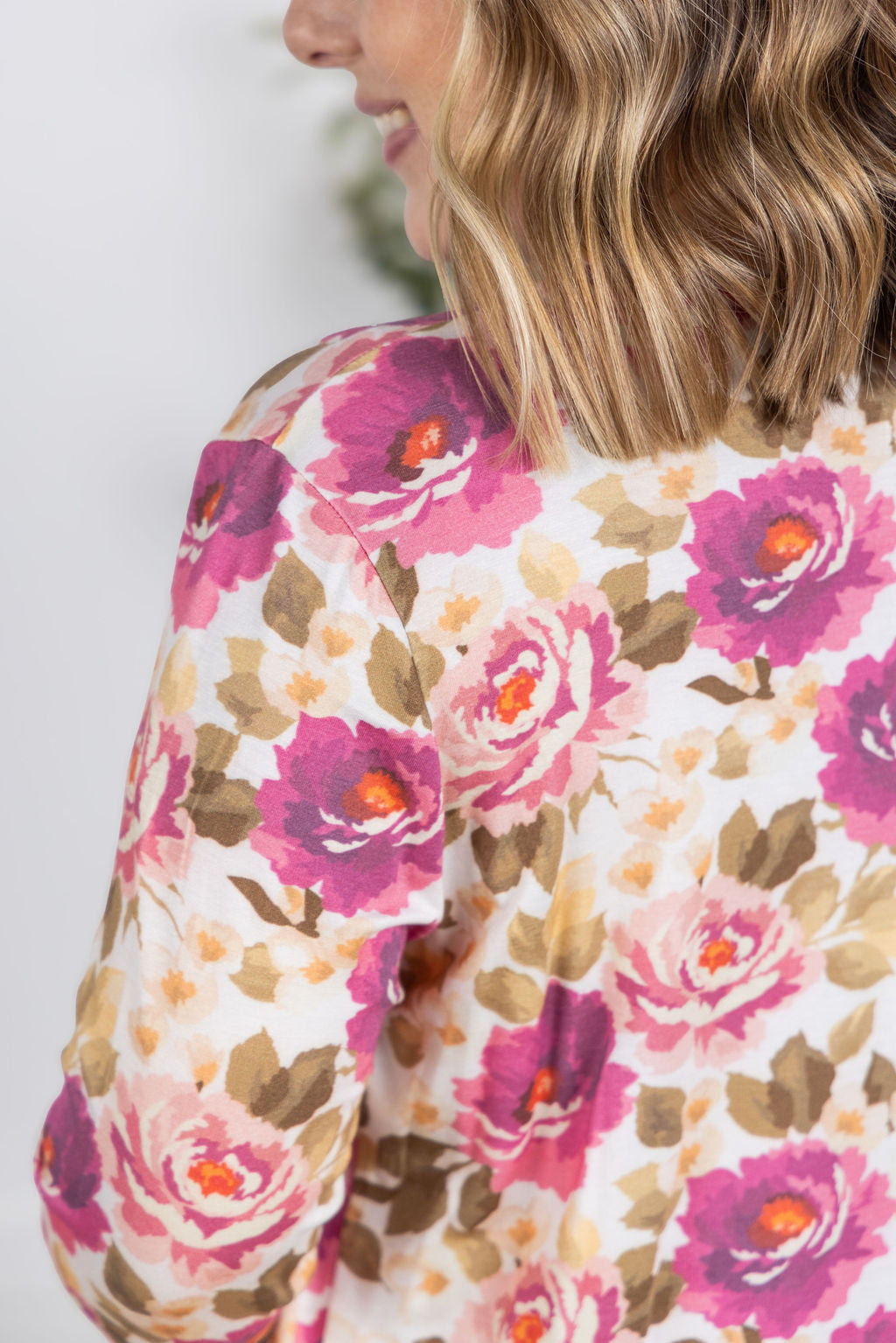 WAREHOUSE Classic Cardigan - Autumn Blossom