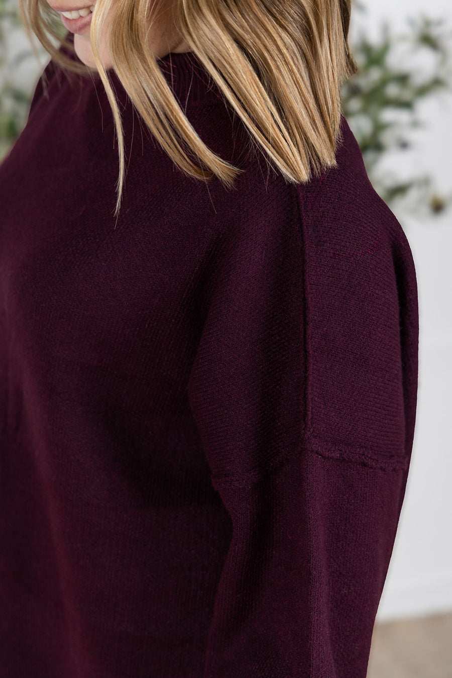 WAREHOUSE Aurora Cozy Sweater - Burgundy