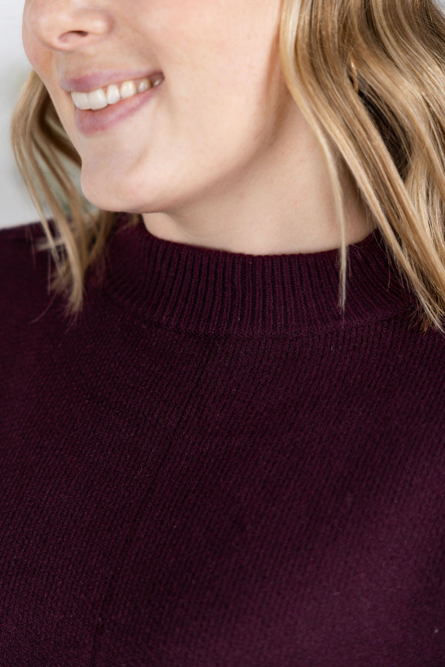 WAREHOUSE Aurora Cozy Sweater - Burgundy