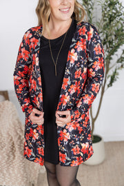 WAREHOUSE Classic Cardigan - Sunset Floral