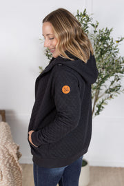WAREHOUSE Kyla Zipper Snap Jacket - Black