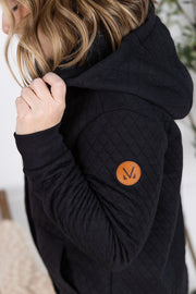 WAREHOUSE Kyla Zipper Snap Jacket - Black