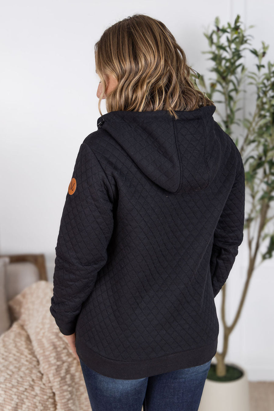 WAREHOUSE Kyla Zipper Snap Jacket - Black