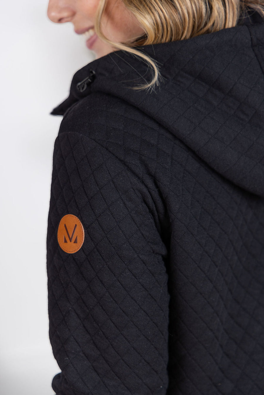 WAREHOUSE Kyla Zipper Snap Jacket - Black