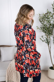 WAREHOUSE Classic Cardigan - Sunset Floral