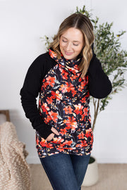 WAREHOUSE Zoey ZipCowl Sweatshirt - Sunset Floral