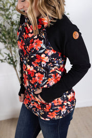 WAREHOUSE Zoey ZipCowl Sweatshirt - Sunset Floral