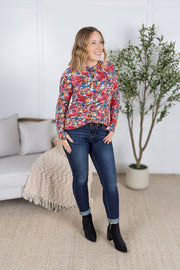 WAREHOUSE Blair Long Sleeve Top - Bright Floral