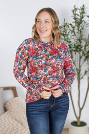 WAREHOUSE Blair Long Sleeve Top - Bright Floral