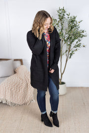 WAREHOUSE Madison Cozy Cardigan - Black