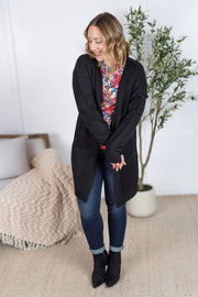WAREHOUSE Madison Cozy Cardigan - Black