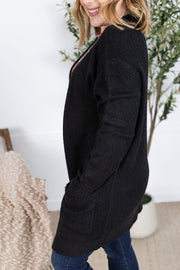 WAREHOUSE Madison Cozy Cardigan - Black
