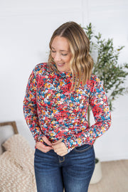 WAREHOUSE Blair Long Sleeve Top - Bright Floral