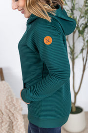 WAREHOUSE Tatum Textured Pullover Hoodie - Hunter Green