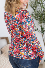WAREHOUSE Blair Long Sleeve Top - Bright Floral