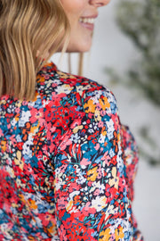 WAREHOUSE Blair Long Sleeve Top - Bright Floral