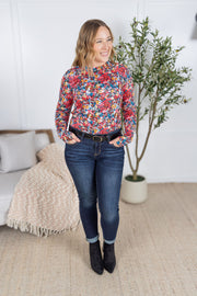 WAREHOUSE Blair Long Sleeve Top - Bright Floral