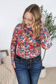 WAREHOUSE Blair Long Sleeve Top - Bright Floral
