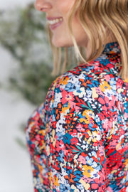 WAREHOUSE Blair Long Sleeve Top - Bright Floral