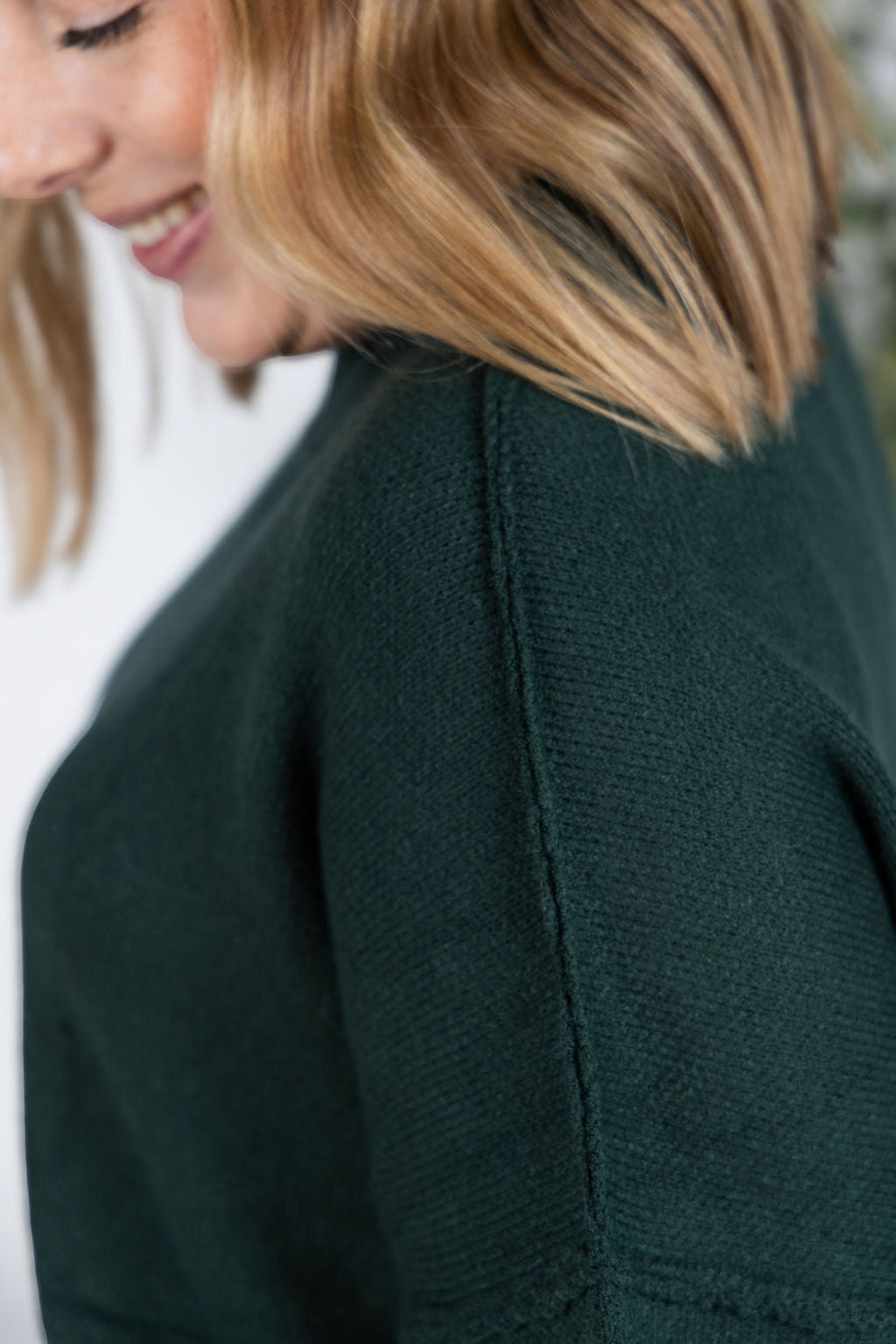 WAREHOUSE Aurora Cozy Sweater - Hunter Green