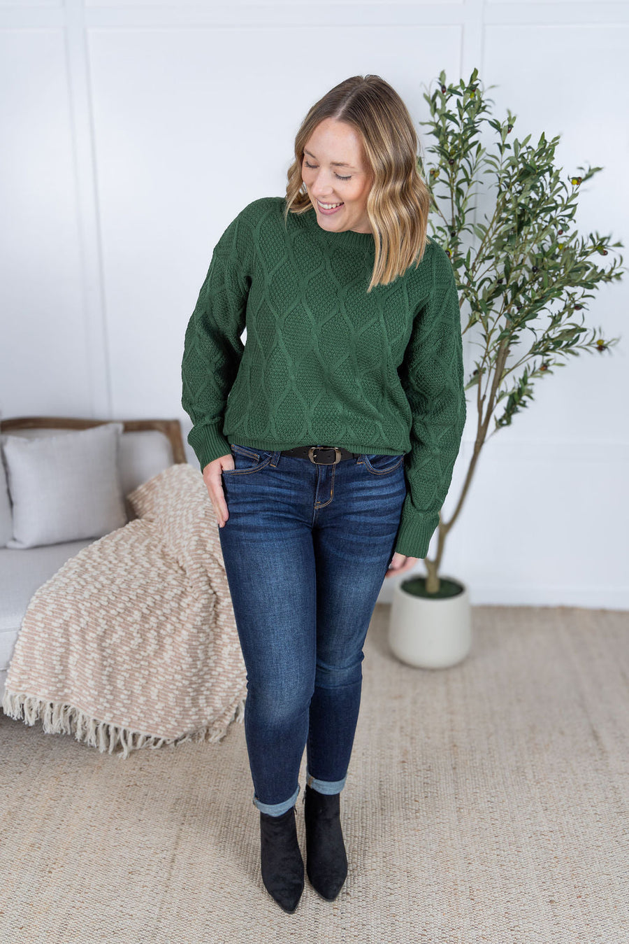 WAREHOUSE Carson Pullover - Green
