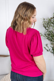 WAREHOUSE Katie Cozy Top - Magenta