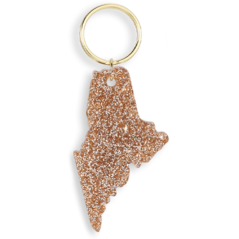 Glitter Keychain - MAINE