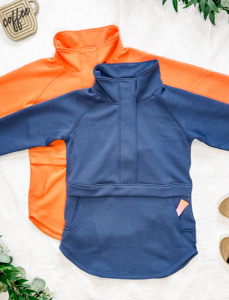 WAREHOUSE Mia Scuba Halfzip - Dreamsicle