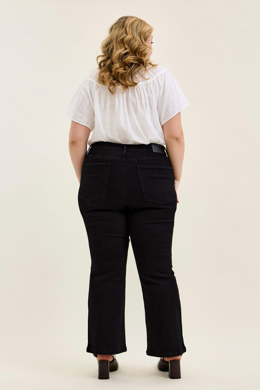Petite Length Tummy Control Bootcut- Jet Black
