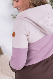 WAREHOUSE Colorblock Fullzip - Neutral, Purple, and Brown