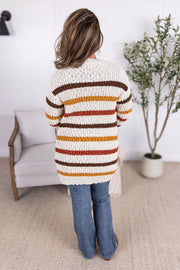 WAREHOUSE Stripe Cardigan - Fall Stripes